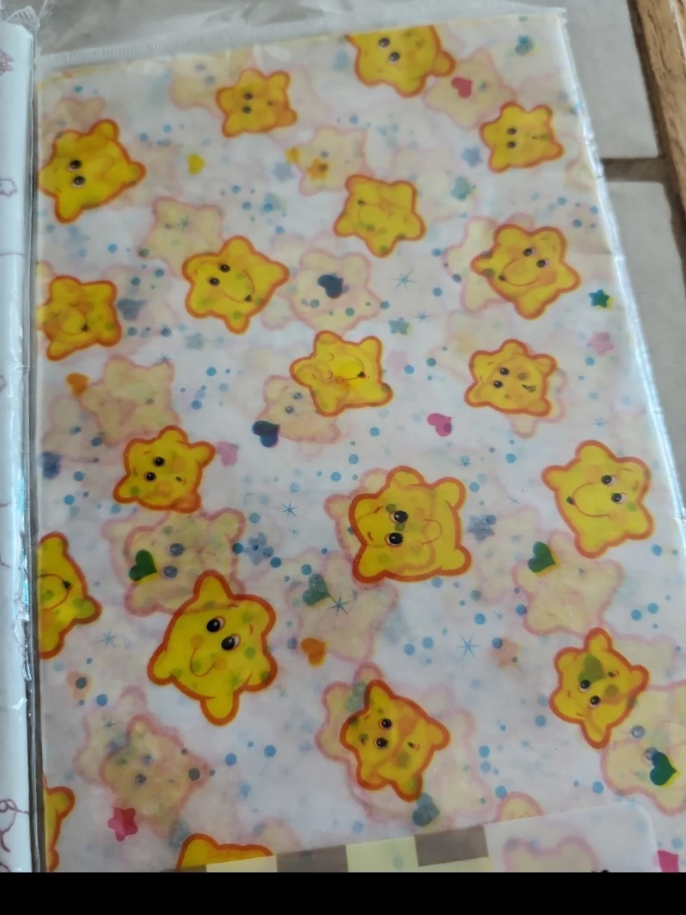 care bear present tissue paper new unopened y2k vintage 3 Packs